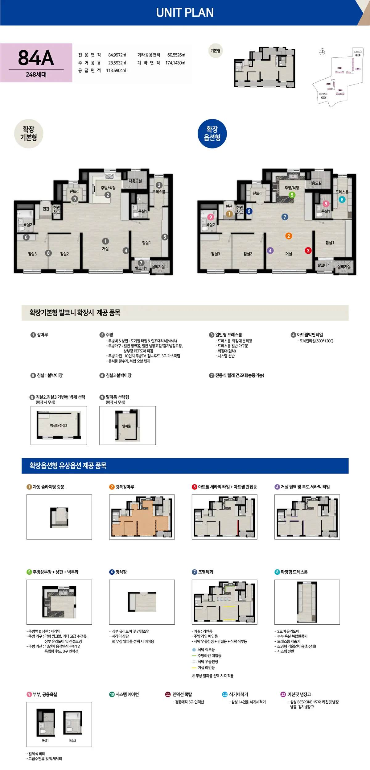 천안두정역 양우내안애 84A타입구조